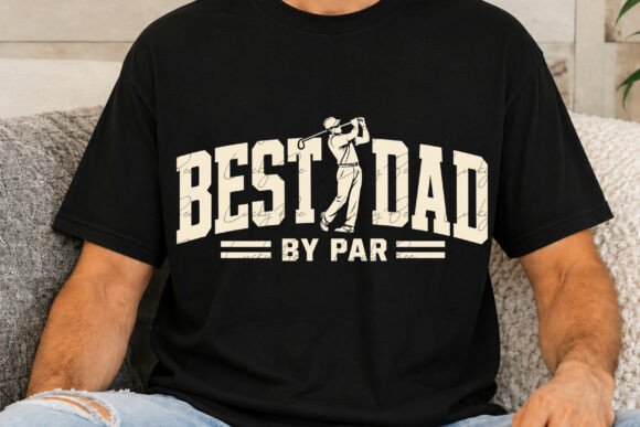 Best Dad by Par PNG: A Varsity Golf Dad Design