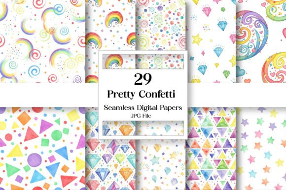 Celebrate Every Project with Pretty Confetti Seamless Digital Paper