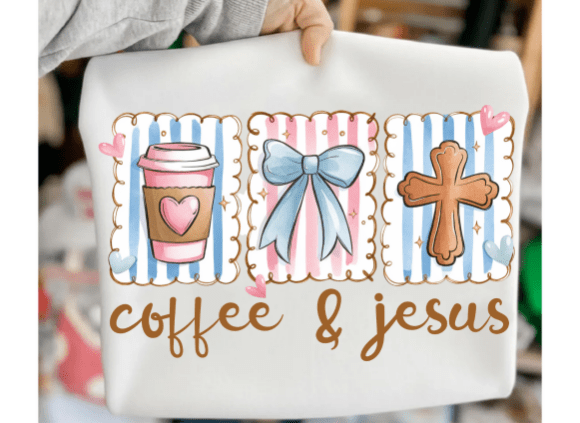 Coquette Coffee and Jesus Png: Faith-Inspired Design