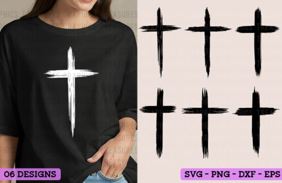 Distressed Cross SVG Bundle Christian: Faith-Inspired Design Assets