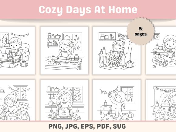 Embrace the Cozy Aesthetic with Autumn Days at Home Coloring Book