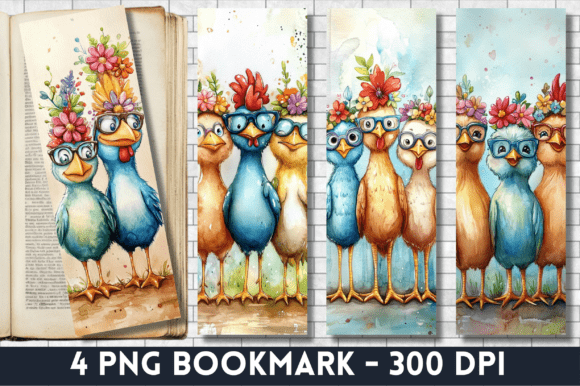 Farmhouse Chickens Bookmark Designs: Rustic Charm for Creators