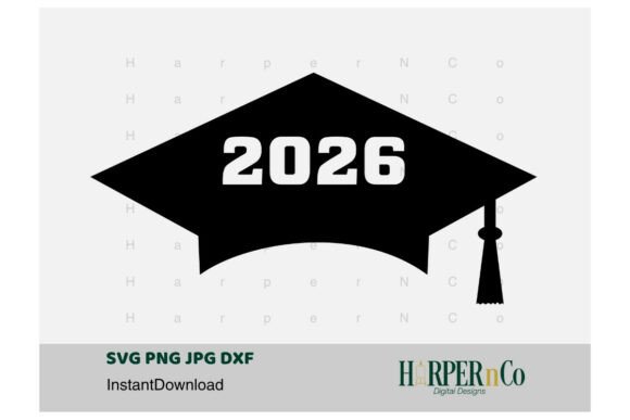Grad Cap 2026 SVG PNG Cut File EPS: Design Assets for the Class of 2026