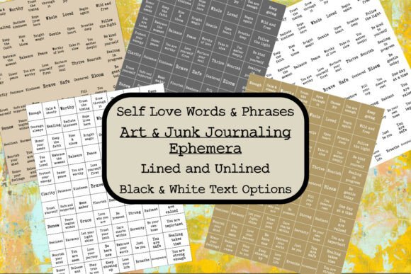Infusing Creativity with Compassion: The Junk Journal Self Love Ephemera Words