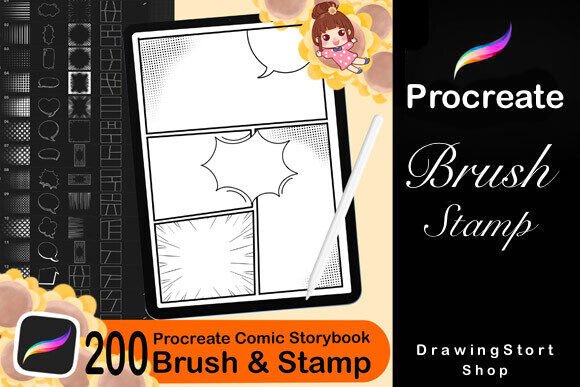 Master Comic Creation with the 200 Procreate Comic Storyboard Builder