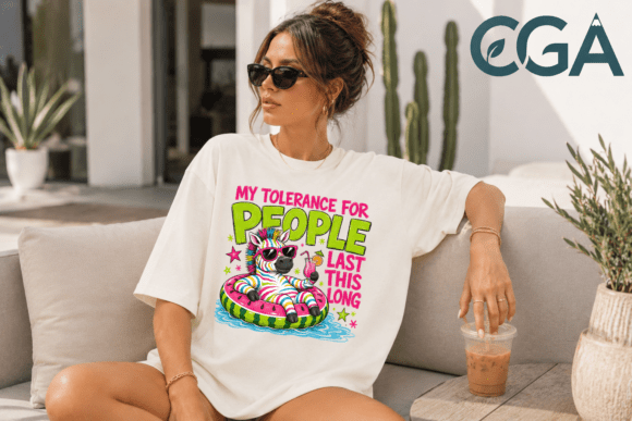 My Tolerance for People Zebra PNG: Vacation Mode On