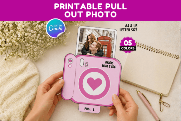Printable Pull out Photo Card Canva: A Creative Design Asset