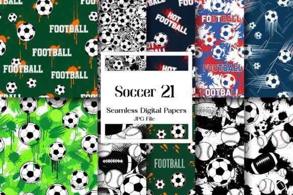 Soccer Digital Papers: Elevate Your Sports-Themed Designs