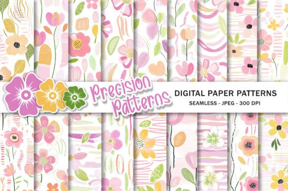 Spring Pastel Pink Floral Patterns: Your Go-To Digital Papers