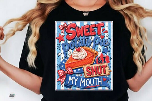 Sweet Potato Pie USA Patriotic PNG: A Design Asset for American Pride