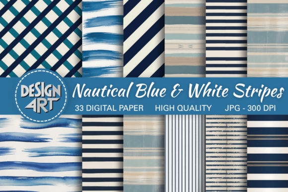 Timeless Coastal Style: The Nautical Blue & White Stripes Pattern